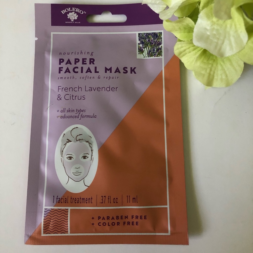 Paper Facial Mask French Lavender and Citrus